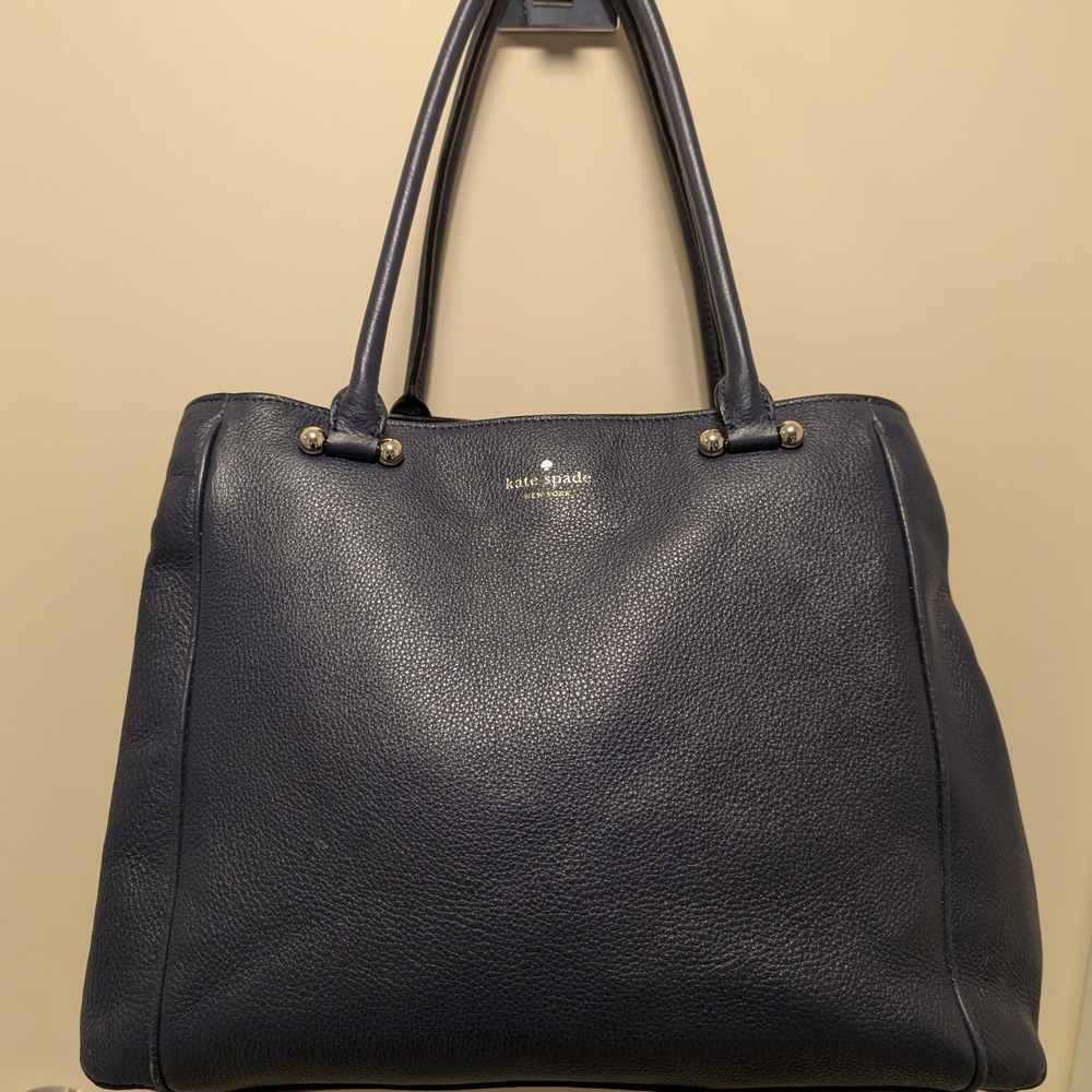 Kate Spade Dark Navy Leather Tote